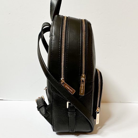 Michael Kors Jaycee Medium Zip Pocket Leather Backpack Black main image 6